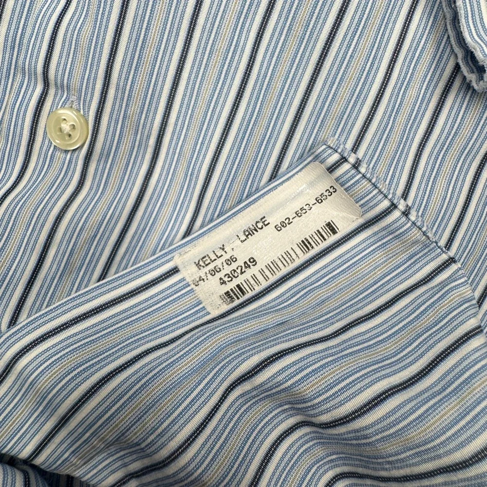 Banana Republic Long Sleeve Button Down Office Dress Shirt Blue Men's Size L
